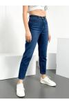 MOM JEANS KOT PANTOLON Lacivert