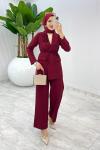 Bordo Oversize Masal Kap Tesettür Giyim