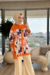 6171 Batik Desen Tunik Oranj