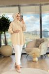 7165 Tencel Tunik Ekru